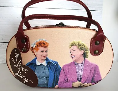 SS Sarna 2007 I Love Lucy Hard Oval Purse Ethel Handle 10  Across HTF Case • $49.99