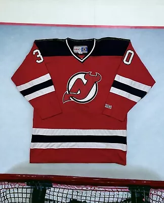 Martin Brodeur #30 New Jersey Devils CCM NHL Hockey Red Retired Vintage XL FLAW • $119.99