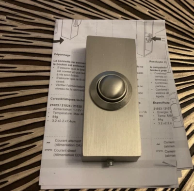 £12.50 • Buy Byron Bell Push Door Bell Replacement Spare Wired Doorbell Front
