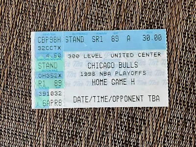 MICHAEL JORDAN/NBA Playoffs 5-27-1998 Indiana Game H Ticket Stub • $12.99