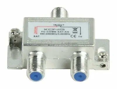 Satellite Tv Aerial Signal Combiner Splitter Diplexer Vhf Uhf F Sat Cable New • £5.92