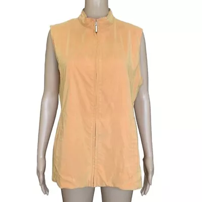 Valstar Milano Iridescent Marigold Vest. Made In Italy. Size IT 46 US 10/12 - L • $49.95