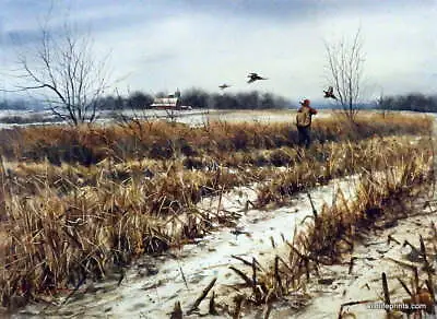 Two Of Em Pheasant Hunting Print By Noel Dunn Signed And Numbered 21.5 X 15.5 • $39.95