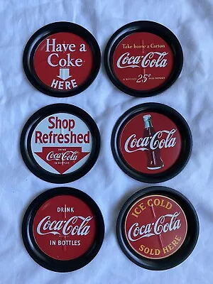 Coca Cola Coasters Metal 3.5”  Vintage Lot Of 6 • $7