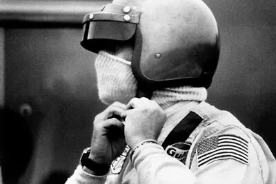 $29.99 • Buy Le Mans Steve Mcqueen Putting On Helmet Wearing Iconic Heuer Watch 24x30 Poster