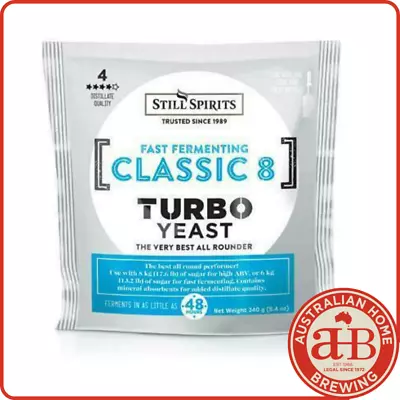 Still Spirits Classic 8 Turbo Yeast Distilling Home Brew Spirit Making • $12.95