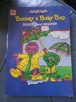 Barney & Baby Bop Seasons And Weather Golden First Fun Activity Book 1993 • $13.71