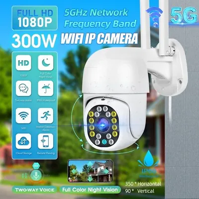 £23.99 • Buy 5G WIFI IP Camera Wireless CCTV HD 1080P PTZ Smart Home Security IR Cam Outdoor