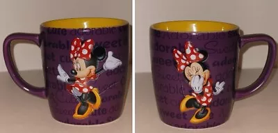 Disney Parks Minnie Mouse Coffee Mug Cup 3D Purple Sweet Cute Adorable • $18