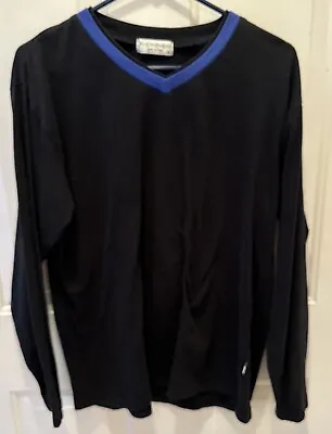 Vintage Yves Saint Laurent Rive Gauche Black Long Sleeve T-shirt • £22.54