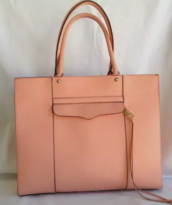 Rebecca Minkoff  Mab Pink Saffiano Leather Satchel  Tote  Bag • $39.95