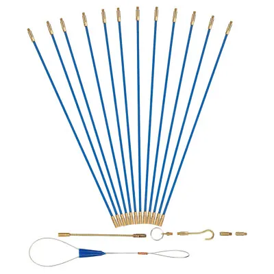 1 Set Of Fiberglass Running Electrical Wire Cable Rods Wire Pulling Rods • £18.89