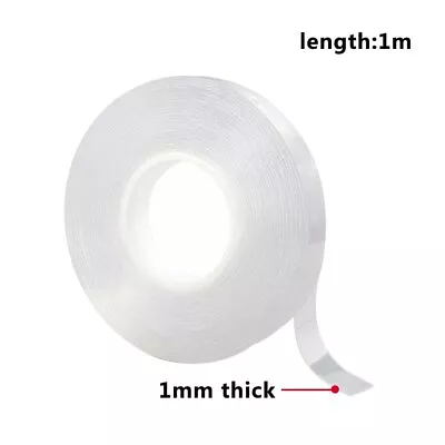 1M/3M/5M Anti-Slip Traceless Clear Double-Sided Nano Tape Adhesive Invisible Gel • $8.96