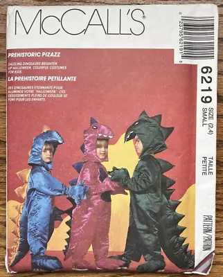 McCall's Pattern 6219 - Children's Dinosaur Costumes Sz 2-4 • $5.99
