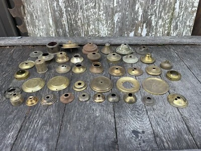 $28.95 • Buy Lot Assorted Vintage Brass Chandelier Lamp Light Parts Restore Art Crafts