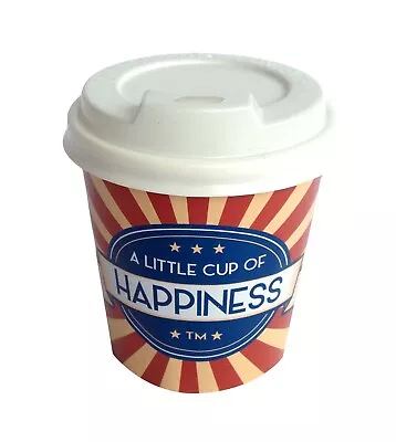 50 X 'A Little Cup Of Happiness' Coffee Cups 4oz (espresso Piccolo) 62mm • $10