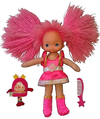 Rainbow Brite TICKLED PINK DEE-LITE SPRITE & COMB Doll 11  Plush Soft Toy 1983 • £219.99