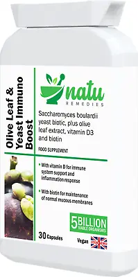 Naturemedies Olive Leaf & Yeast Immuno Boost 30 Caps • £11.67
