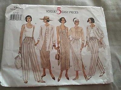 Vogue 5 Easy Pieces Pattern 1342   8-10-12 Precut Pants Top Dress Skirt Shirt • $9.20