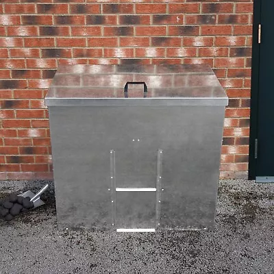 Coal Storage Bunker Galvanised Steel Metal Rust & Rodent Proof Wood Fire • £179.99