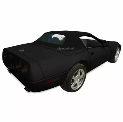 Fits Chevy Corvette C4 94-96 Convertible Soft Top With Glass Window Black Vinyl • $440.10