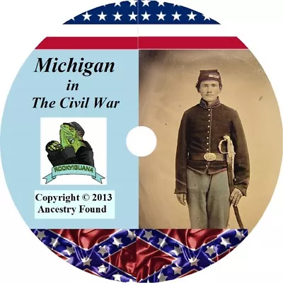 Michigan Civil War Books -  History & Genealogy - 34 Books On DVD • $5.95