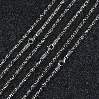 4mm Solid 925 Sterling Silver Men's Punk Keel Link Chain Thai Silver Necklaces • $80.95