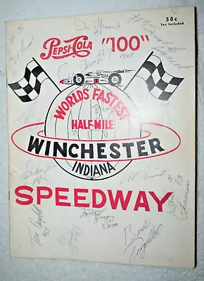 Hand Signed Autographed Program 1967 Winchester Speedway Indy 500 Sam Sessions • $49.95