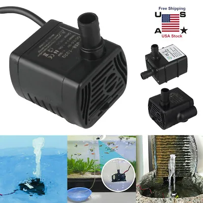 Mini Water Pump Quiet 240L/H 12V USB Brushless Motor Submersible Pool Water Pump • $9.88