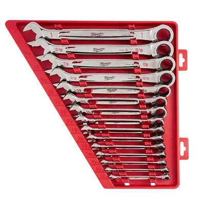 Milwaukee 48-22-9416 15 Piece Ratcheting Combination Wrench Set - SAE • $282.54