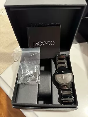 Movado Sapphire Black Men's Watch - 0607179 • $400