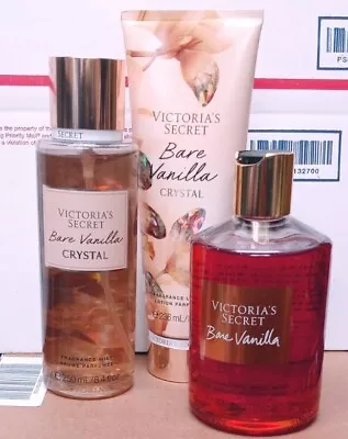 Bare Vanilla 3pc Set Fragrance Mist Lotion & Shower Gel Victorias Secret  • $38