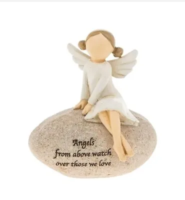 Angel Stones Figurine Ornament Gift Home Decoration Fairy Stone Message Present • £7.50