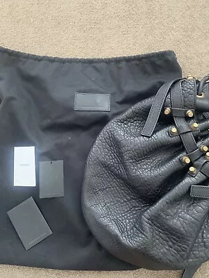 $250 • Buy Alexander Wang Diego Bucket Bag Black Leather - Gold Hardware Inc Dust Bag