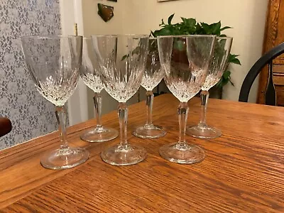 VTG LUMINARC Diamond Pattern Clear Crystal Stemware Red Wine Glass • $30