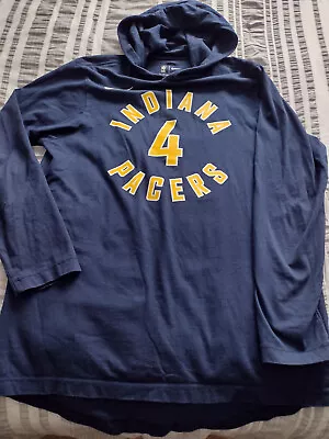 Men's NIKE Indiana Pacers NBA Oladipo 4 Long Sleeve Shirt Hoodie Size MEDIUM • $5.50