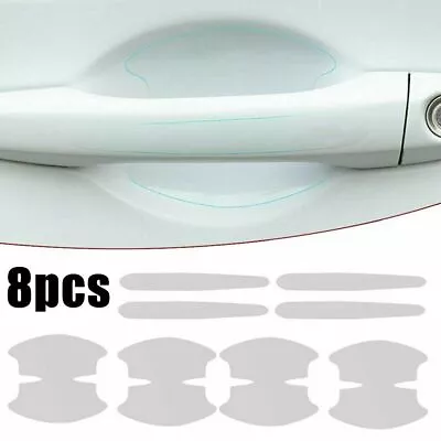 8x Auto Car Door Handle Bowl Sticker Anti-scratch Film Protector Accessories DIY • $3.53