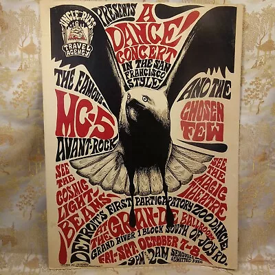 MC5  Seagull Grande Ballroom Detroit 1966 Print Gary Grimshaw Original Punk Rock • $21000