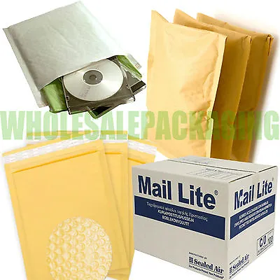 White Mail Lite / Lites Padded Bags / Envelopes 'all Sizes' Ebay Cheapest • £12.16
