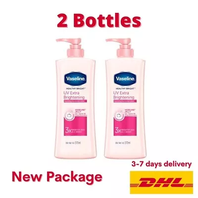 2 X 500ml Vaseline Healthy White UV Lightening Body Lotion Moisturizer Whitening • $43.90