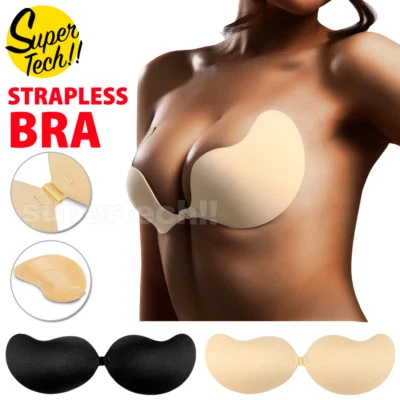 $6.75 • Buy Invisible Silicone Bra Mango Style Strapless Backless BRA Lift Up Nipple Cover