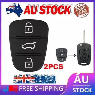 $6.99 • Buy 2PCS For Hyundai I30 I20 Elantra Flip Key Pad Remote Case Fob Shell &3 Button