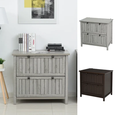 $144.99 • Buy Retro Wooden 2 Drawer File Cabinet Lateral Storage Letter/Legal Size