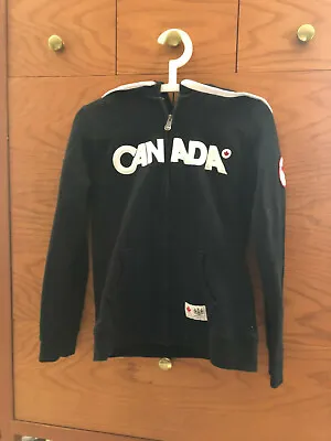 $25 • Buy Canada 2010 Olympics Hudson's Bay Zip Up Jacket Hoodie Red ~ Women's Small