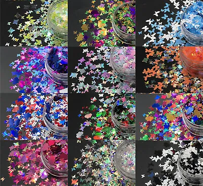 Mariposa Butterflies Mixed Size & Shapes NAIL ART GLITTER SEQUIN 2g • $3.07