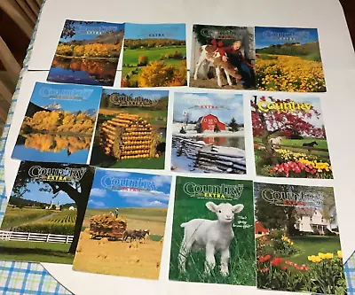 Lot Of 11 Country Extra Magazines W/Binder Years 1998-2000 • $19.99