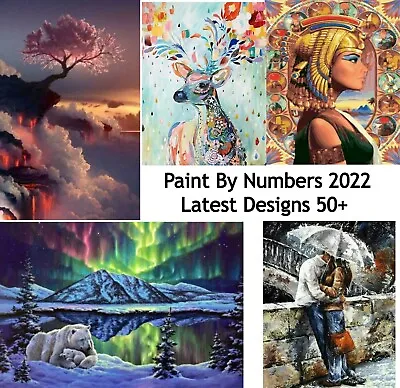 £9.99 • Buy DiY Oil Paint By Numbers Kit Canvas Adult Children Acrylic Painting Stress-Free
