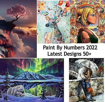 DiY Oil Paint By Numbers Kit Canvas Adult Children Acrylic Painting Stress-Free • £3.98