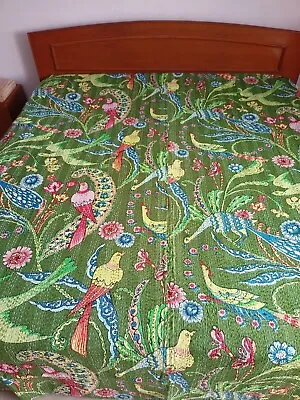 £49.38 • Buy Bird Print Kantha Bedspread Indian Handmade Quilt Vintage Throw Cotton Blanket