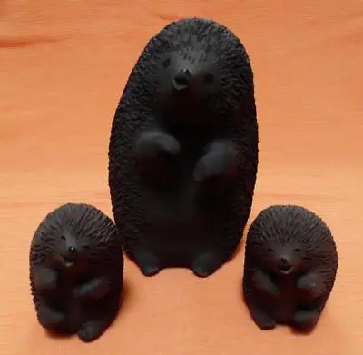 Vtg Herman Kahler Denmark Ellen Karlsen Design Pottery Standing Hedgehog Set #2 • $95